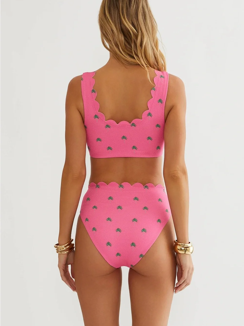 Beach Riot Madison Top Flamingo Fronds Waffle